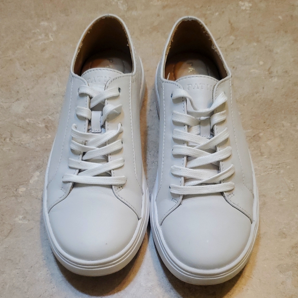 Women's Portland Leather Patina White Casual Sneakers Size 8